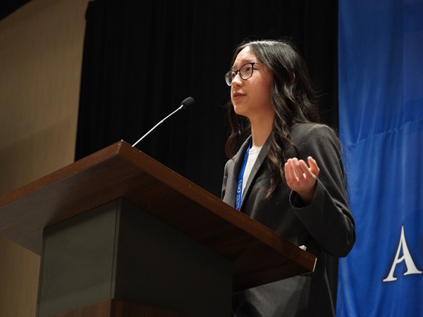 Hannah Sun of Acton-Boxborough presenting her speech at Nationals 2026!